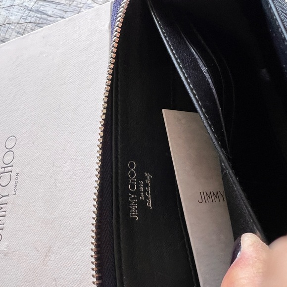 Jimmy Choo PIPPA Wallet Medium Wristlet w/Chain - Picture 3 of 10